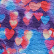 600d High Density Heart Printing Polyester Fabric with PVC/PU